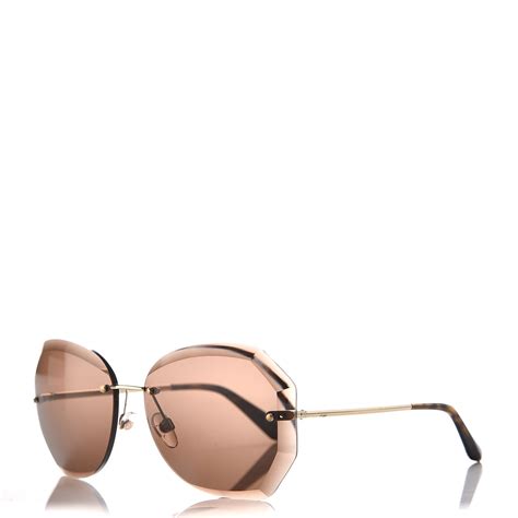 chanel sunglasses 4220|CHANEL Metal Spring Round Sunglasses 4220 Gold Brown .